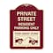 Signmission Private Street Private Street Resident Parking Tow Away Zone Aluminum Sign, 24" x 18", BU-1824-23240 A-DES-BU-1824-23240 - alternate 1